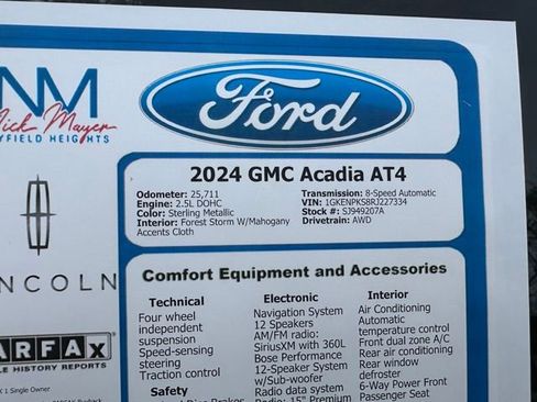 Used 2024 GMC Acadia AT4 w/ Luxury Package image 41