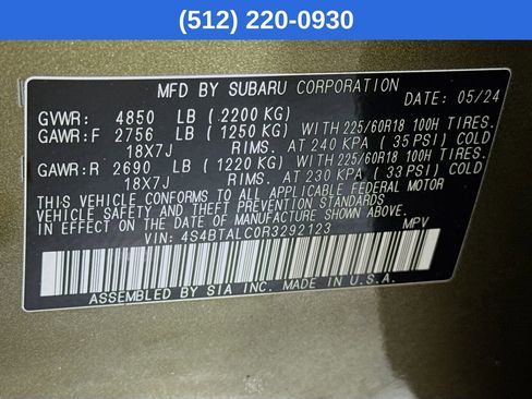 Certified 2024 Subaru Outback Onyx Edition image 41