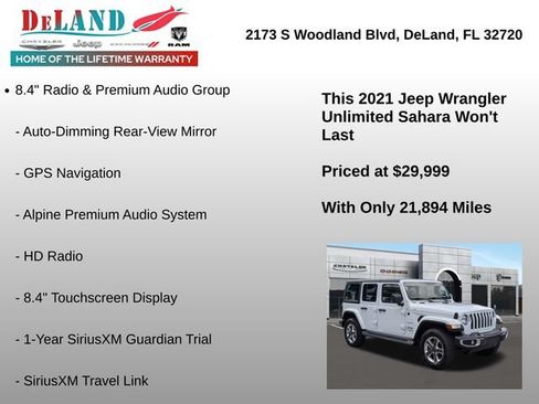 Used 2021 Jeep Wrangler Unlimited Sahara AWD/4WD image 6
