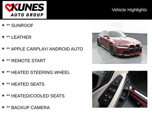 Used 2024 BMW M3 Competition w/ Executive Package AWD/4WD image 2