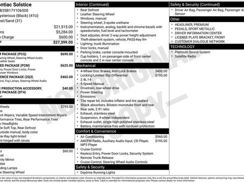 Used 2007 Pontiac Solstice Convertible w/ Premium Package image 35