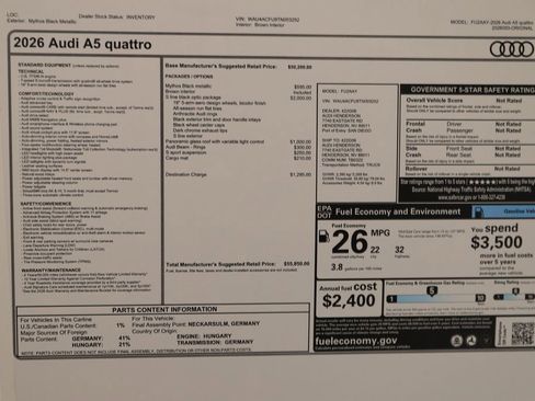 New 2026 Audi A5 2.0T Premium AWD/4WD image 38