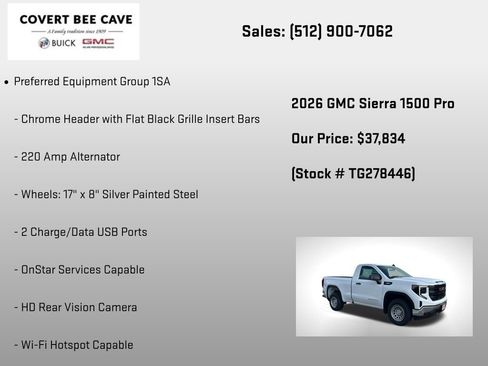 New 2026 GMC Sierra 1500 Pro w/ Pro Value Package image 12