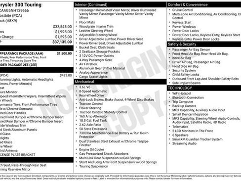 Used 2022 Chrysler 300 Touring w/ Sport Appearance Package RWD image 7