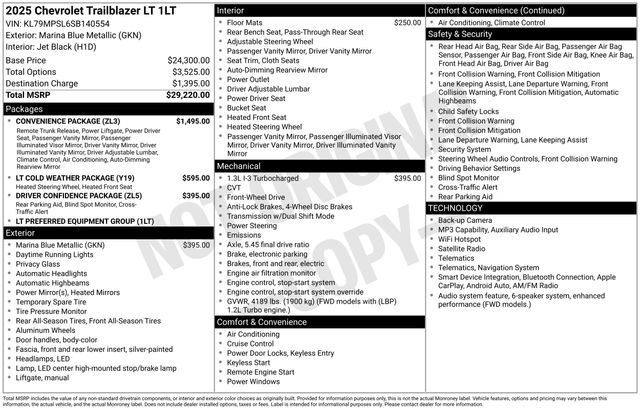 Used 2025 Chevrolet TrailBlazer LT w/ Convenience Package FWD image 3
