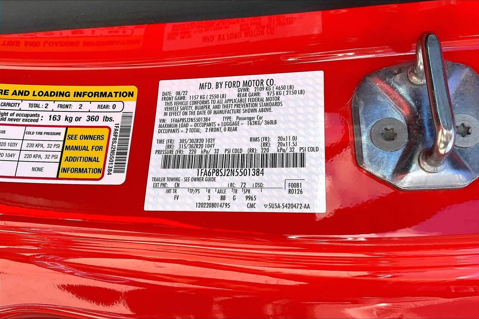 Used 2022 Ford Mustang Shelby GT500 w/ Carbon Fiber Track Pack RWD image 19