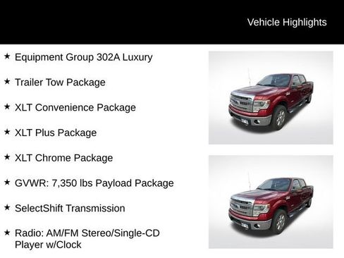 Used 2014 Ford F150 XLT w/ Equipment Group 302A Luxury AWD/4WD image 8