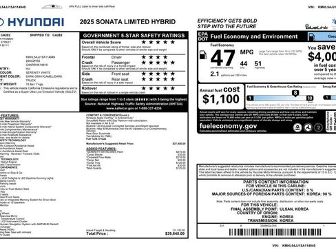 Used 2025 Hyundai Sonata Limited FWD image 4