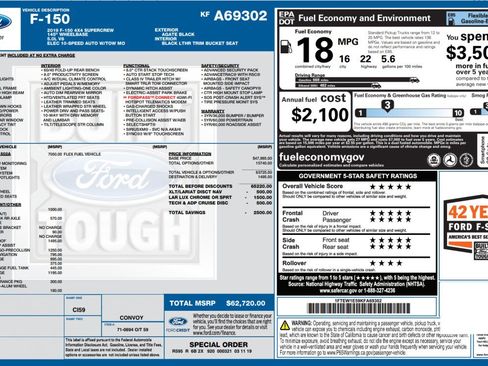 Used 2019 Ford F150 Lariat w/ Equipment Group 502A Luxury AWD/4WD image 16