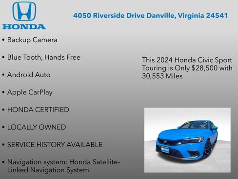Certified 2024 Honda Civic Sport Touring image 12