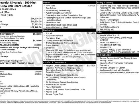 New 2026 Chevrolet Silverado 1500 High Country w/ Midnight Edition AWD/4WD image 16
