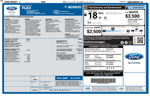 Used 2016 Ford Flex SEL w/ Equipment Group 202A AWD/4WD image 34