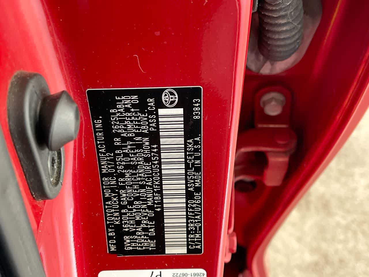 Used 2012 Toyota Camry SE FWD image 27