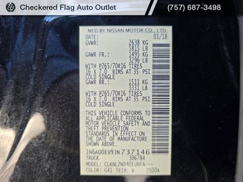 Used 2018 Nissan Frontier SV w/ Value Truck Package image 46