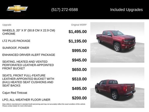 Used 2018 Chevrolet Silverado 1500 LTZ Z71 w/ LTZ Plus Package AWD/4WD image 5