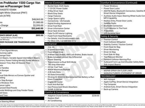 New 2026 RAM ProMaster 1500 w/ Convenience Group image 6