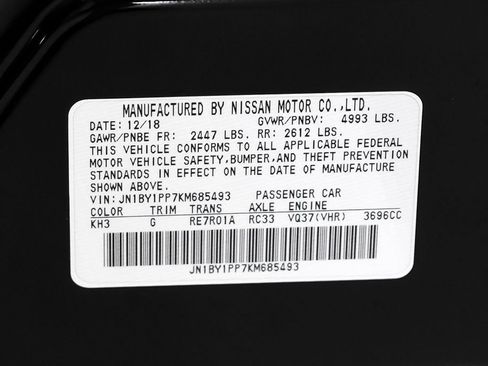 Used 2019 INFINITI Q70 L 3.7 RWD image 59