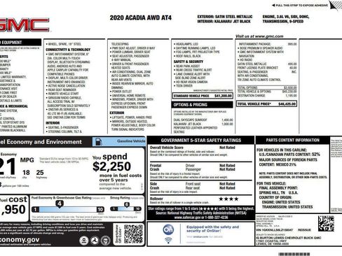 Used 2020 GMC Acadia AT4 image 4