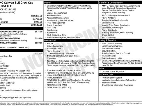 Used 2016 GMC Canyon SLE w/ SLE Convenience Package AWD/4WD image 14
