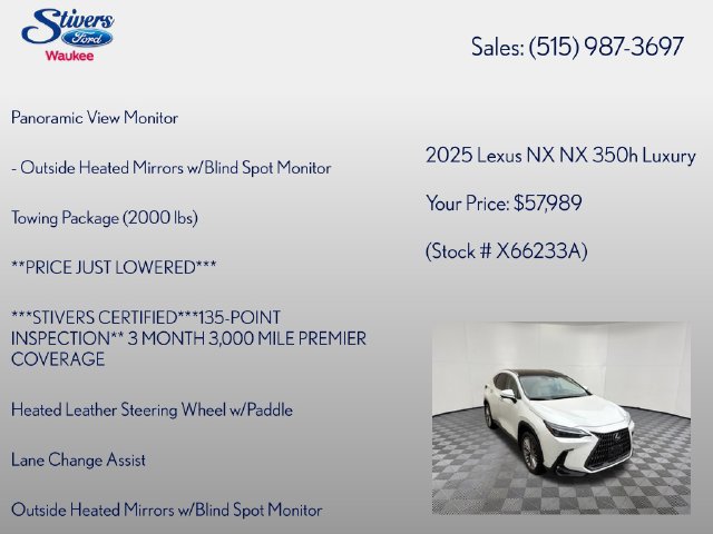 Used 2025 Lexus NX 350h AWD w/ Accessory Package (2T) image 16