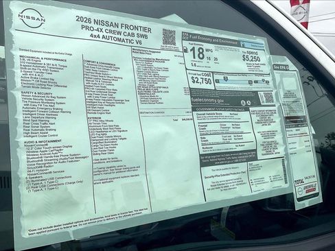 New 2026 Nissan Frontier PRO-4X w/ Pro-4x Convenience Package image 15