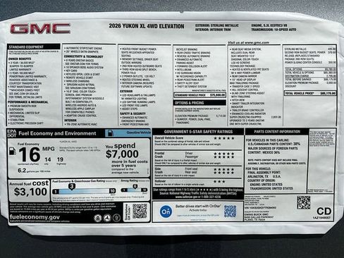 New 2026 GMC Yukon XL Elevation w/ Elevation Premium Package image 21