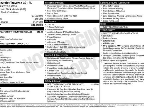 Certified 2023 Chevrolet Traverse LS FWD image 6