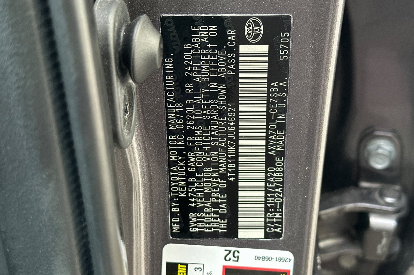 Used 2018 Toyota Camry SE FWD image 37