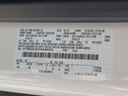 New 2026 Ford Transit 250 148 Medium Roof Extended AWD w/ Upfitter Package image 12