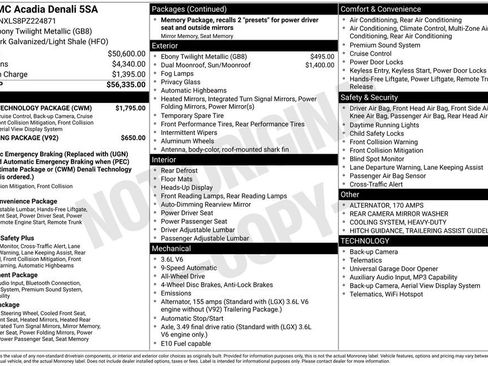 Used 2023 GMC Acadia Denali w/ Denali Technology Package image 2