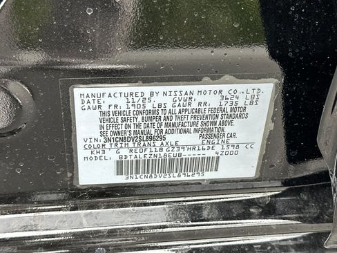 New 2025 Nissan Versa S w/ Trunk Package image 25