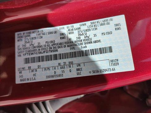 Used 2018 Ford F150 Lariat w/ Equipment Group 502A Luxury image 15