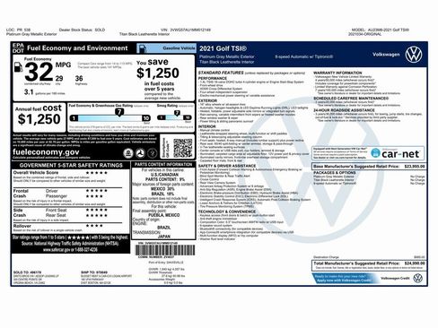 Used 2021 Volkswagen Golf 4-Door image 2