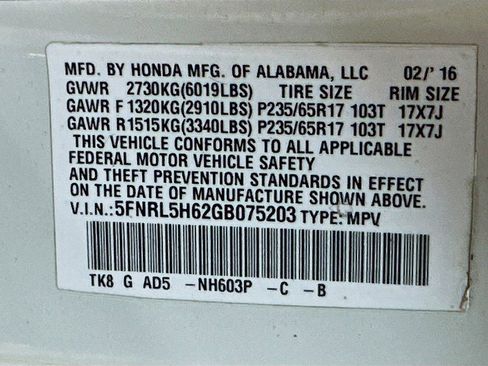 Used 2016 Honda Odyssey EX-L image 34