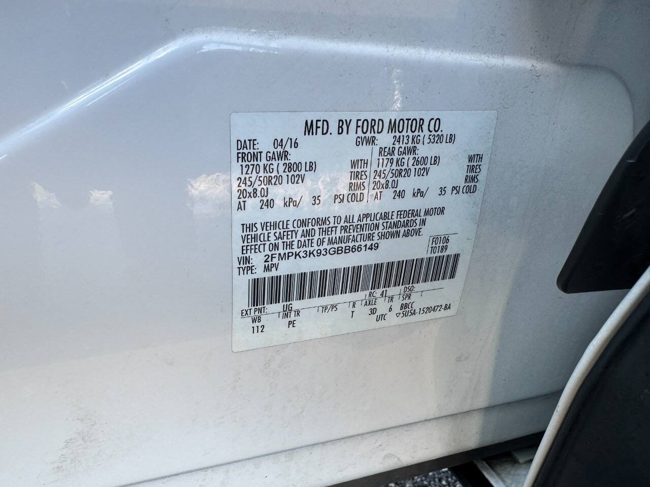 Used 2016 Ford Edge Titanium w/ Equipment Group 302A FWD image 48