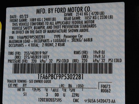 Used 2023 Ford Mustang GT Premium w/ GT Performance Package RWD image 33