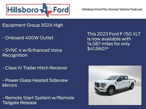 Used 2023 Ford F150 XLT w/ Equipment Group 302A High AWD/4WD image 3