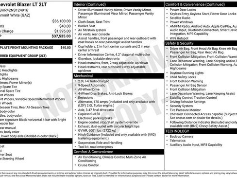Certified 2022 Chevrolet Blazer LT AWD/4WD image 28