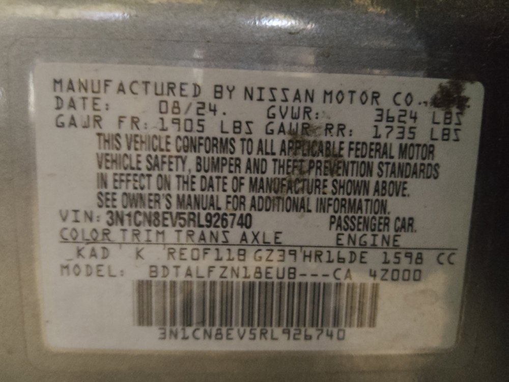 Used 2024 Nissan Versa SV w/ Trunk Package FWD image 33