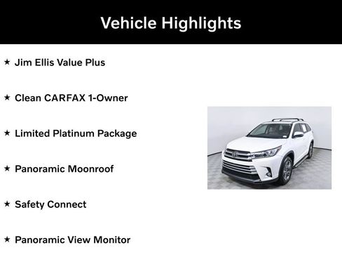 Used 2018 Toyota Highlander Limited Platinum FWD image 2