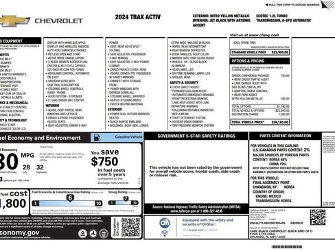 Used 2024 Chevrolet Trax ACTIV w/ Driver Confidence Package image 8