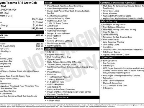 Used 2023 Toyota Tacoma SR5 w/ SX Package AWD/4WD image 10