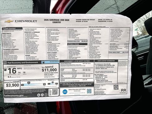 New 2026 Chevrolet Suburban High Country image 14