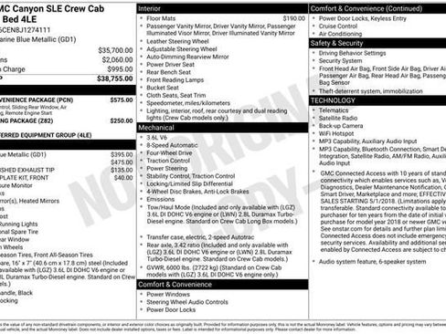 Used 2018 GMC Canyon SLE w/ SLE Convenience Package AWD/4WD image 31