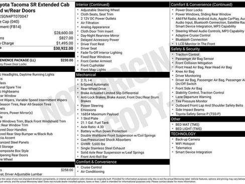 Used 2023 Toyota Tacoma SR w/ SR Convenience Package RWD image 40