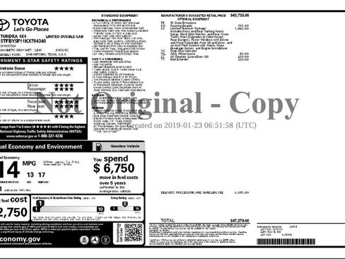 Used 2019 Toyota Tundra Limited w/ Limited Premium Package image 1