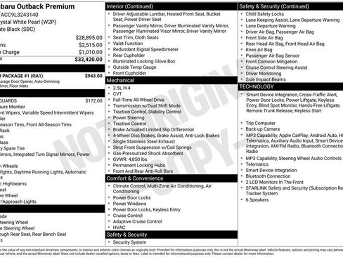 Used 2020 Subaru Outback Premium w/ Popular Package #1 AWD/4WD image 44