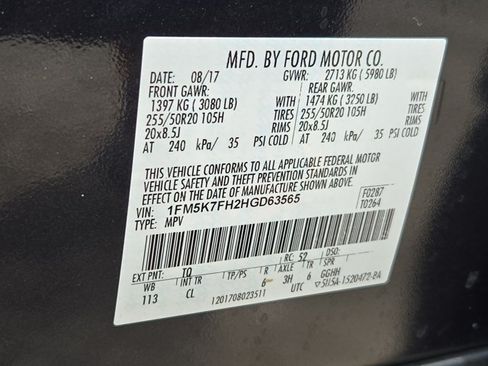 Used 2017 Ford Explorer Limited w/ Equipment Group 301A FWD image 26