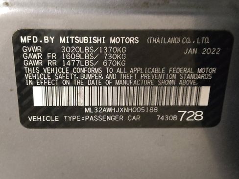 Used 2022 Mitsubishi Mirage Black Edition FWD image 33