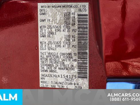 Used 2020 Nissan Murano SL w/ Moonroof Package image 47